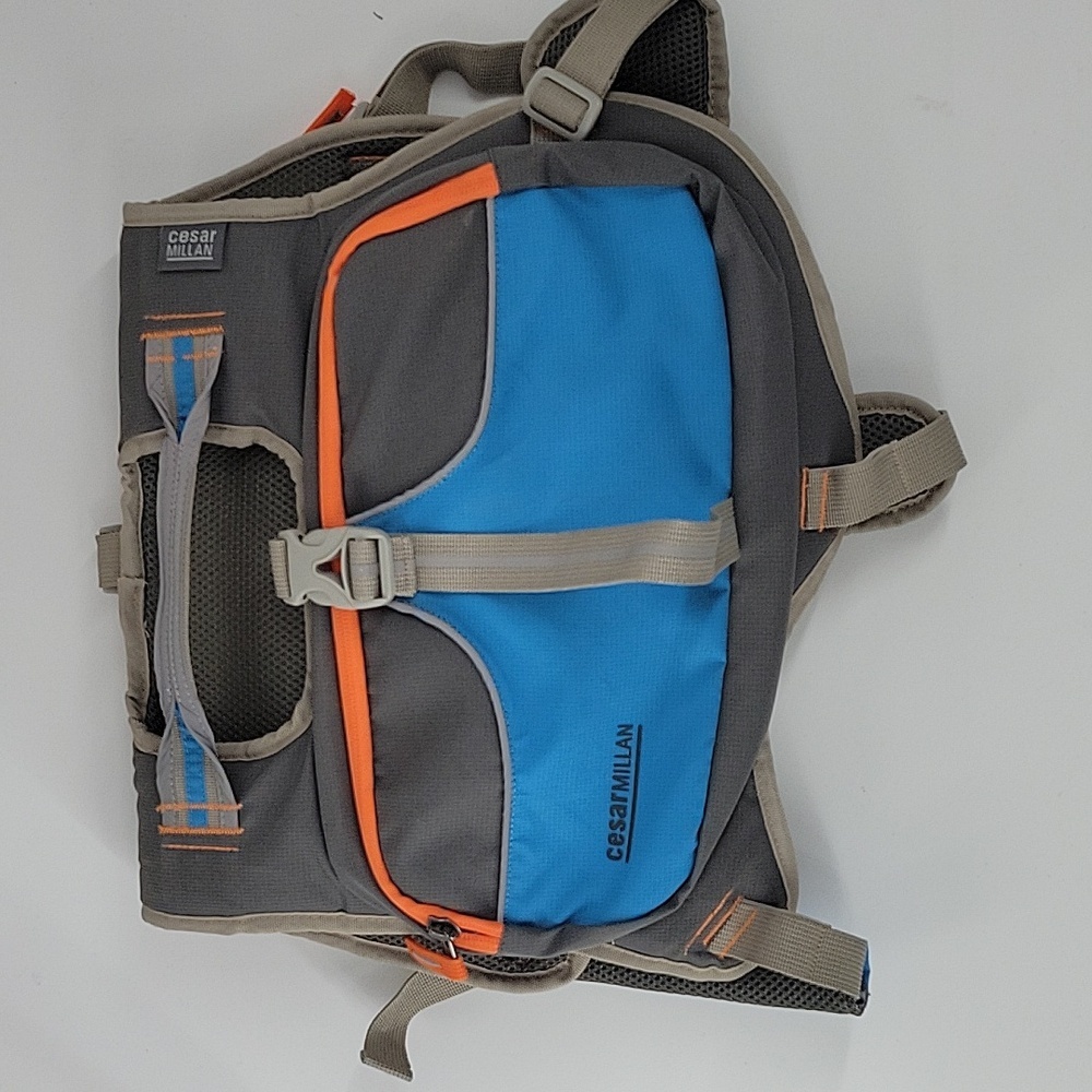 Cesar Millan Blue and Orange Dog Backpack Large NWOT - Picture 7 of 15